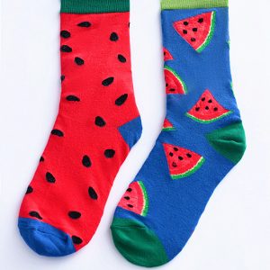 Watermelon Slice Print Crew Socks