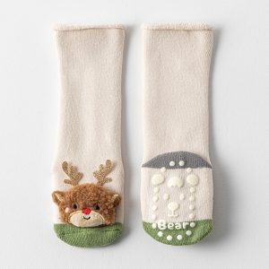 Reindeer 3D Plush Fleece Baby Socks
