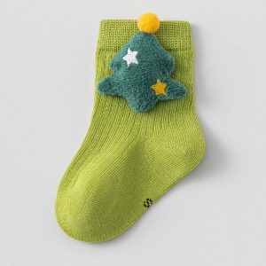 Christmas Tree 3D Plush Baby Socks