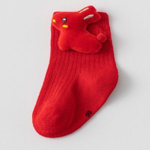 Red Bunny 3D Doll Baby Socks